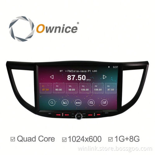 Ownice Cortex A9 4 core Android 4.4 up to android 5.1 car GPS navigation for CRV support 3G